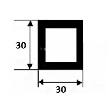 Заказать Алюминиевый пруток квадратный 30х30 мм 3 м Заказать Алюминиевый пруток квадратный 30х30 мм 3 м