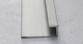 Алюминиевый П-профиль для стекла ПО-166 Серебро матовое 2,7 м