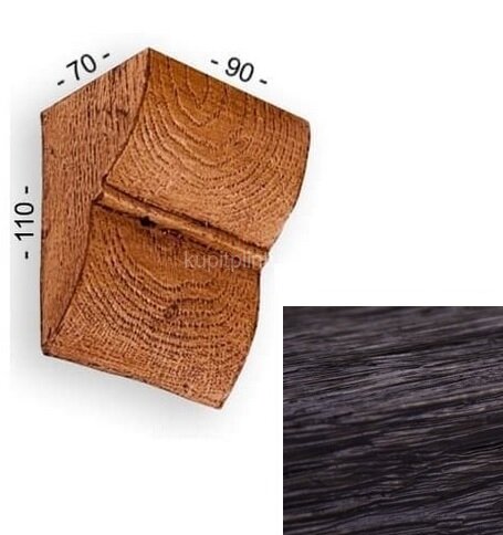 Заказать Консоль для балок 110х70х90 мм Уникс Классика К1 Темная олива 