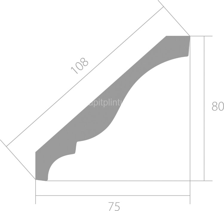 Заказать Карниз ЛДФ 75х80 мм Ultrawood CR 001 2,44 м Заказать Карниз ЛДФ 75х80 мм Ultrawood CR 001 2,44 м