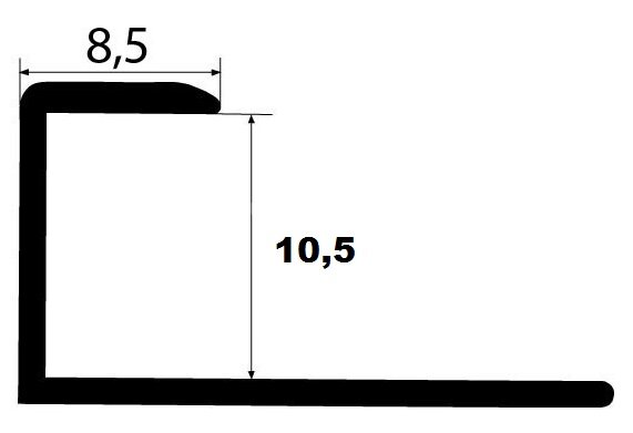 Заказать Профиль С-образный из латуни Yakamoz ЛПГ-11 латунь хром 2,7 м 
