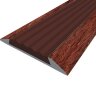 Заказать Порог противоскользящий с коричневой вставкой Д15 КД Дуб мореный (декорированный) 2,7 м 