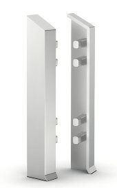 Заглушки для напольного плинтуса 70 мм Мега-Трейд ДЛ-70з серебро