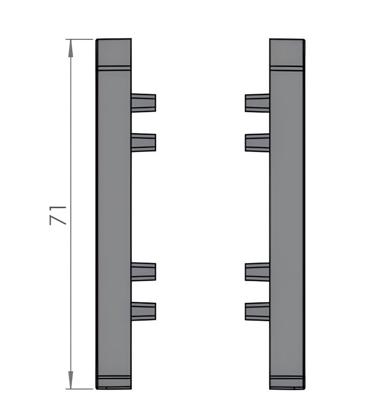 Заказать Заглушки для напольного плинтуса 70 мм Мега-Трейд ДЛ-70з серебро Заказать Заглушки для напольного плинтуса 70 мм Мега-Трейд ДЛ-70з серебро