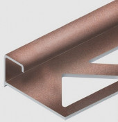 Алюминиевый профиль окантовочный П-образный 12 мм PV55-14 розовый матовый 2,7 м
