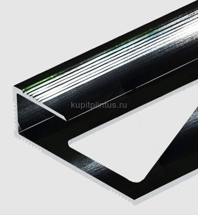 Заказать Алюминиевый профиль для ламината оконечный Panel "L" 10 мм PV59-19 черный блестящий 2,7 м Заказать Алюминиевый профиль для ламината оконечный Panel "L" 10 мм PV59-19 черный блестящий 2,7 м