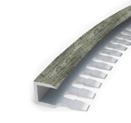 Профиль П-образный гибкий MP55 из алюминия 47 Дуб графитовый 2,7 м