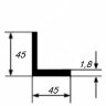Заказать Уголок из алюминия 45х45х1,8 мм равносторонний 3 м 