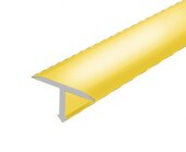 Профиль Т-образный 15 мм алюминий (плоский) PV35-05 золото блестящее 2,7 м Профиль Т-образный 15 мм алюминий (плоский) PV35-05 золото блестящее 2,7 м
