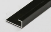 Алюминиевый П-профиль для стекла ПО-166 Черный матовый 2,7 м