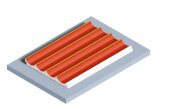Стеновая панель 120х12 мм Hiwood LV139 OR3G оранжевый 2,7м