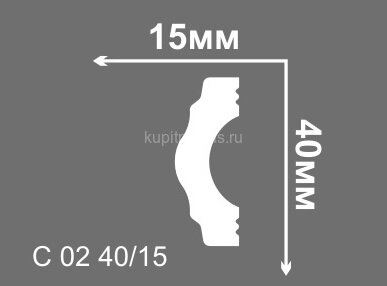 Заказать Потолочный плинтус 40х15 мм Де-Багет XPS С 02 40/15 белый 2 м Заказать Потолочный плинтус 40х15 мм Де-Багет XPS С 02 40/15 белый 2 м