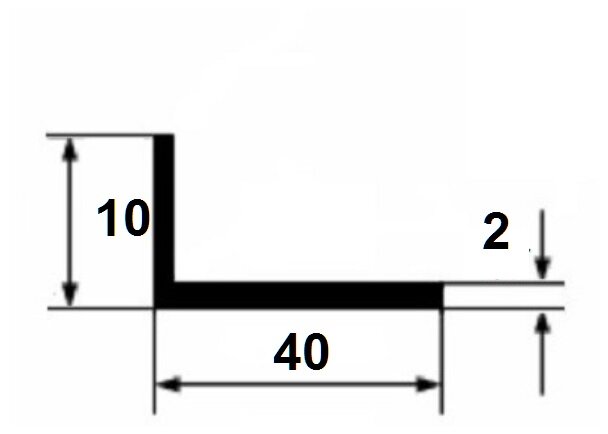 Заказать Алюминиевый уголок 10х40х2 мм анодированный серебро 3 м Заказать Алюминиевый уголок 10х40х2 мм анодированный серебро 3 м