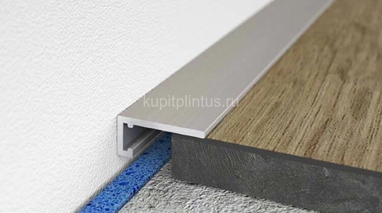 Заказать Алюминиевый микроплинтус щелевой Мега-Трейд МП-6 Серебристый 2м арт.2336 