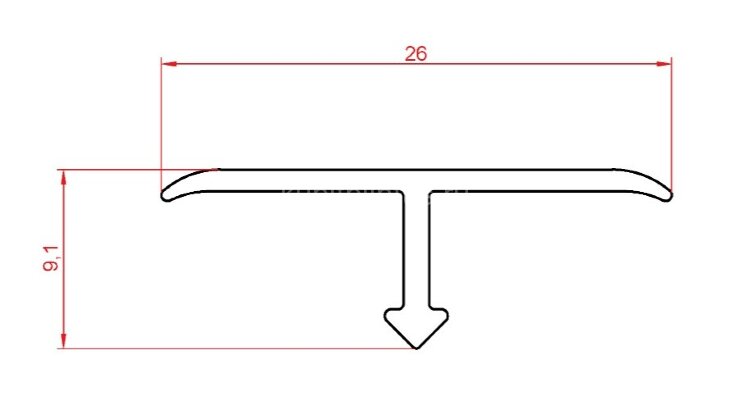 Заказать Алюминиевый Т-профиль 26 мм Евротрим Т-26 7334.05 черный 3 м Заказать Алюминиевый Т-профиль 26 мм Евротрим Т-26 7334.05 черный 3 м