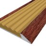 Заказать Порог противоскользящий с бежевой вставкой Д15 КД Дуб мореный (декорированный) 2,7 м 