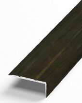 Порог угловой из алюминия Д1 КД Венге (декорированный) 2,7 м Порог угловой из алюминия Д1 КД Венге (декорированный) 2,7 м