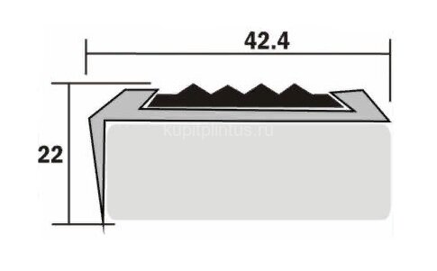 Заказать Порог угловой с черной резиновой вставкой Д01 КД Махагон 2,7 м Заказать Порог угловой с черной резиновой вставкой Д01 КД Махагон 2,7 м