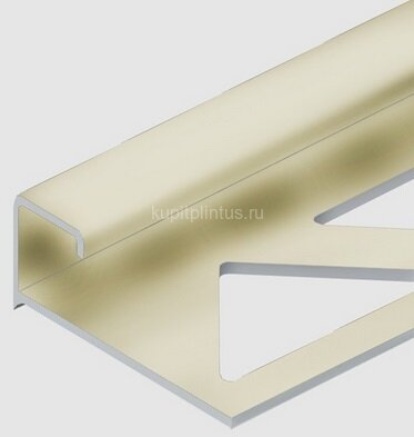 Заказать Алюминиевый профиль окантовочный П-образный 12 мм PV55-16 титан матовый 2,7 м 