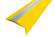 Заказать Профиль угловой противоскользящий из термоэластопласта со вставкой из алюминия NoSlipper 49,4х18 мм Алюминий-Желтый 2,7 м 