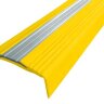 Заказать Профиль угловой противоскользящий из термоэластопласта со вставкой из алюминия NoSlipper 49,4х18 мм Алюминий-Желтый 2,7 м 
