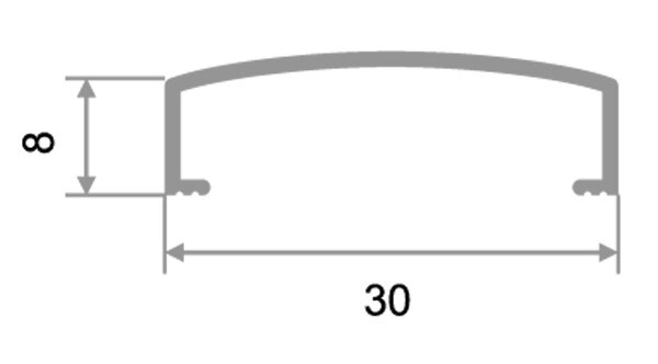 Заказать Профиль П-образный из алюминия П-30 серебро глянцевое 2,7 м Заказать Профиль П-образный из алюминия П-30 серебро глянцевое 2,7 м