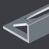 Заказать Алюминиевый профиль L-образный 12 мм PV03-34 темно-серый Ral 7000 2,7 м 