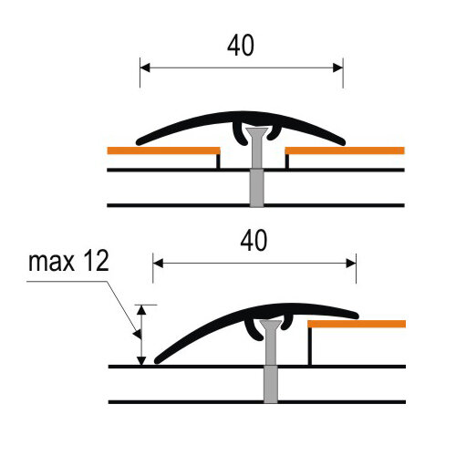 Заказать Порог разноуровневый 40 мм MP8 из ламинированного алюминия 45 Тик 0,9 м Заказать Порог разноуровневый 40 мм MP8 из ламинированного алюминия 45 Тик 0,9 м