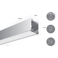 Профиль прямоугольный подвесной DesignLed LS3535 для светодиодной ленты 2,5 м Профиль прямоугольный подвесной DesignLed LS3535 для светодиодной ленты 2,5 м