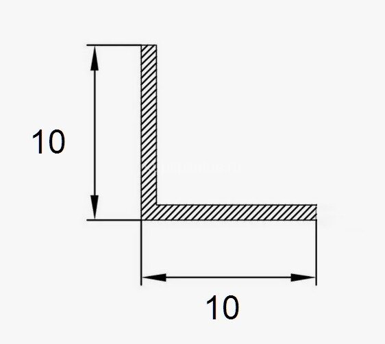 Заказать Алюминиевый уголок 10х10 мм ПБ10х10 шампань 3 м Заказать Алюминиевый уголок 10х10 мм ПБ10х10 шампань 3 м