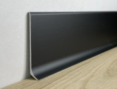 Алюминиевый плинтус напольный 40 мм Мега-Трейд LP-40 Чёрный 3м