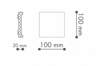 Заказать Декоративная потолочная розетка NMC Arstyl R30 100х100 (2 штуки) 
