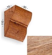 Консоль для балок 110х70х90 мм Уникс Классика К1 Светлый дуб