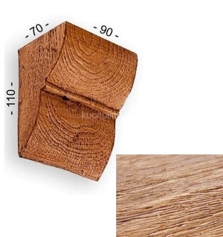 Заказать Консоль для балок 110х70х90 мм Уникс Классика К1 Светлый дуб Заказать Консоль для балок 110х70х90 мм Уникс Классика К1 Светлый дуб