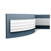 Декоративная панель гибкая Orac Decor 3D W114F белый полиуретан 200х25х1.5 см