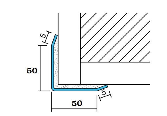 Заказать Уголок из нержавеющей стали 50х50 мм SAO12-50W SGB серебро глянец браш 2,7 м 