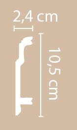 Заказать Плинтус напольный Decomaster A155/16 белый под покраску 105х24х2000 мм 