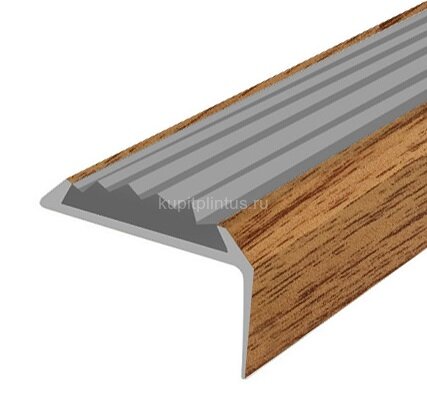 Заказать Порог угловой с серой резиновой вставкой Д01 КД Дуб деревенский 2,7 м 