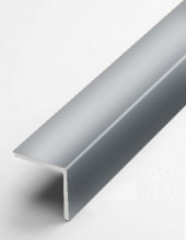 Алюминиевый уголок защитный 20х20 мм прямой PV74-36 серый Ral 7040 2,7 м