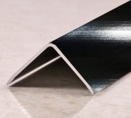 Алюминиевый уголок 25х25 мм PV64-19 черный блестящий 2,7 м