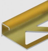 Алюминиевый профиль окантовочный П-образный 12 мм PV55-12 песок матовый 2,7 м