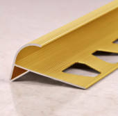 Уголок внешний для плитки (раскладка) ПО-10,5 золото матовое 2,7 м