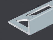 Алюминиевый профиль L-образный 12 мм PV03-36 серый Ral 7040 2,7 м