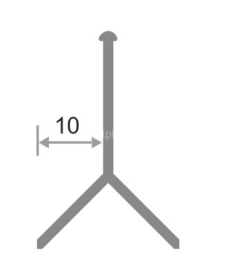 Заказать Алюминиевый Y-образный профиль (Мерседес) ПО-97 Черный матовый 2,7 м 