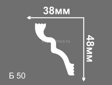 Заказать Потолочный плинтус 50х50 мм Де-Багет LIGHT Б 50 белый 2 м Заказать Потолочный плинтус 50х50 мм Де-Багет LIGHT Б 50 белый 2 м