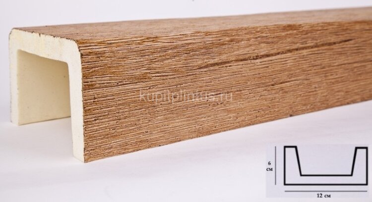 Заказать Декоративная балка из полиуретана 60х120 мм Уникс Модерн М12 Светлый дуб 2 м Заказать Декоративная балка из полиуретана 60х120 мм Уникс Модерн М12 Светлый дуб 2 м