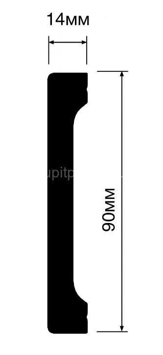 Заказать Напольный плинтус 90 мм HiWood B90V1 BR396 под дерево 2,7 м Заказать Напольный плинтус 90 мм HiWood B90V1 BR396 под дерево 2,7 м