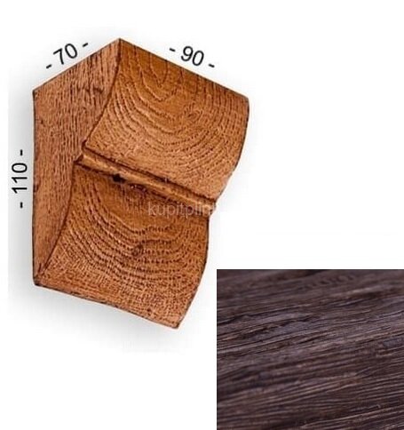 Заказать Консоль для балок 110х70х90 мм Уникс Классика К1 Темный дуб 