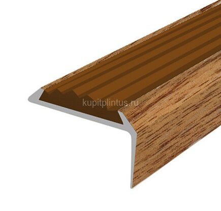 Заказать Порог угловой с коричневой резиновой вставкой Д01 КД Дуб деревенский 2,7 м Заказать Порог угловой с коричневой резиновой вставкой Д01 КД Дуб деревенский 2,7 м