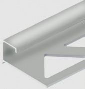 Алюминиевый профиль окантовочный П-образный 12 мм PV55-01 полированный 2,7 м